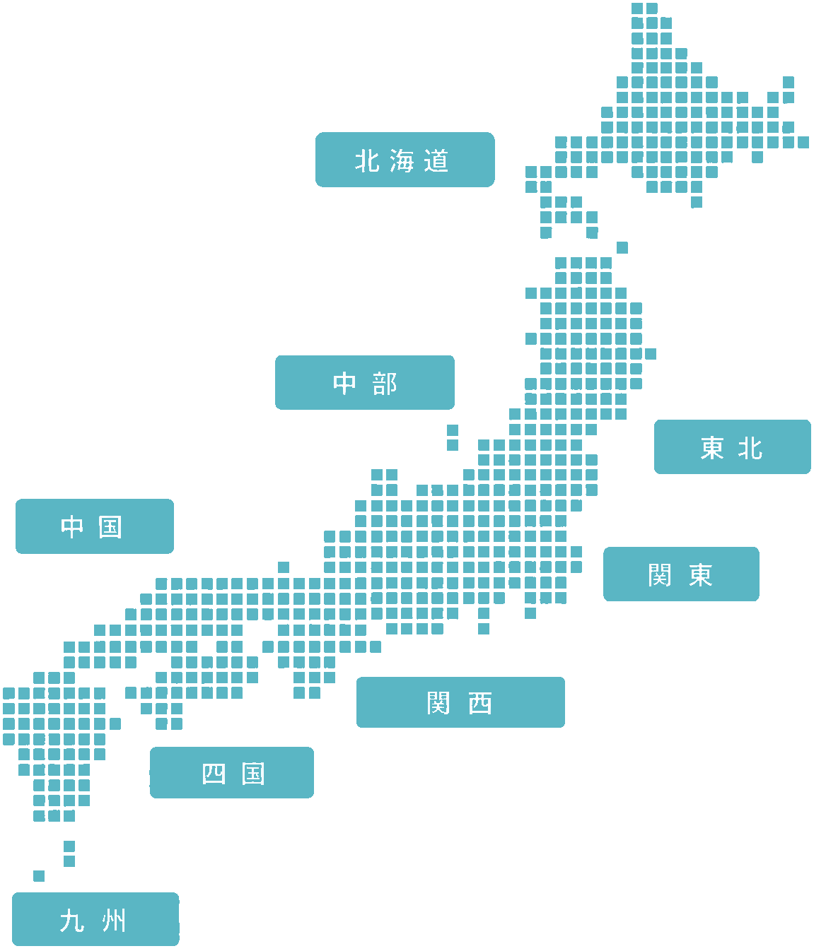 日本地図から求人を探す